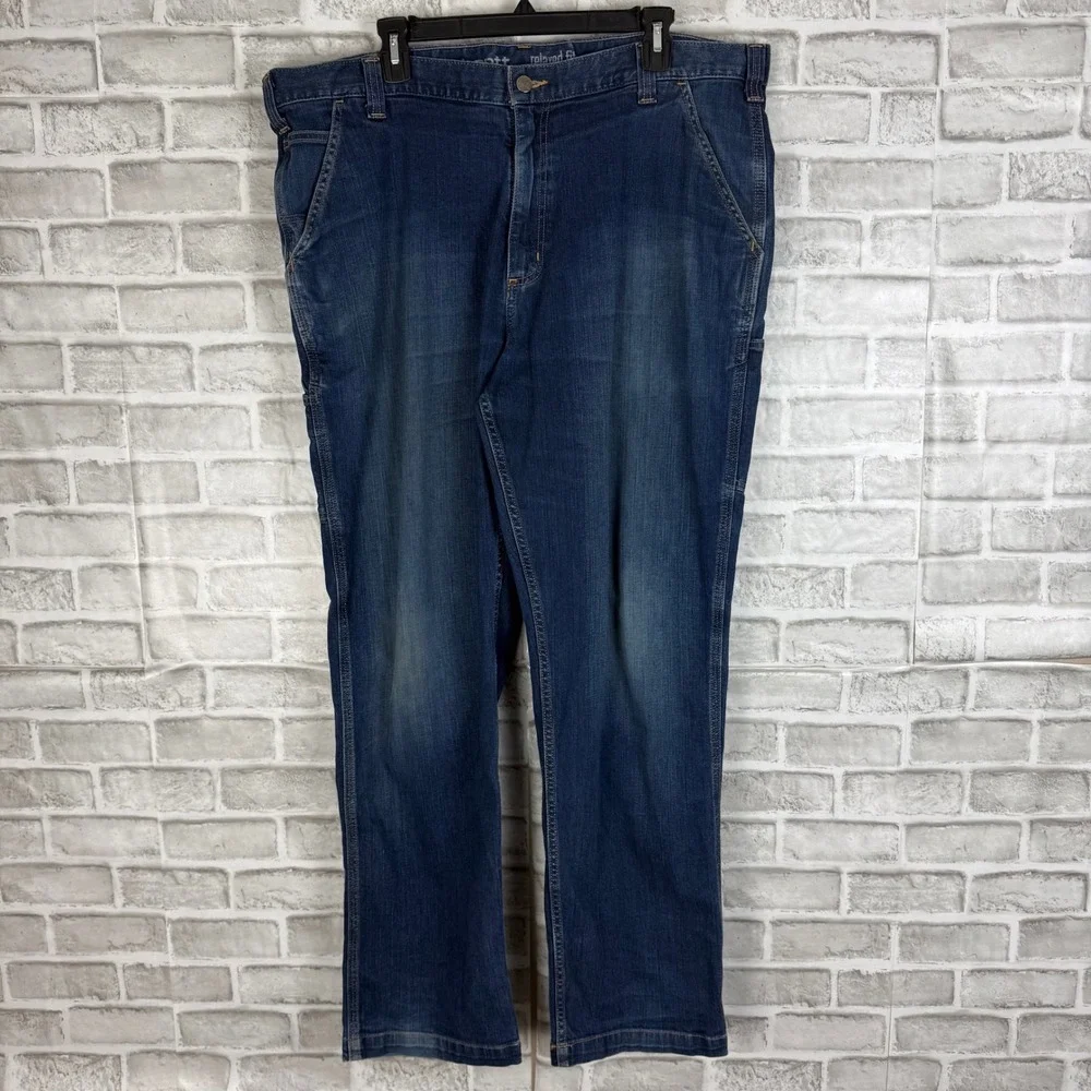 Carhartt Mens 42 x 32 Relaxed Fit Carpenter Jeans Blue Denim Utility 102808-498